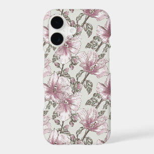 Muted Pink Hibiscus Flowers Pattern