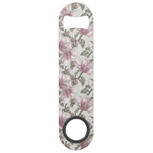 Muted Pink Hibiscus Flowers Pattern