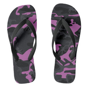 Muted Pink Highlights Camo Flip Flops