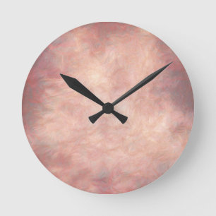 Muted Pink Round Clock