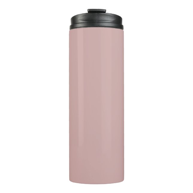 muted pink solid  thermal tumbler (Front)