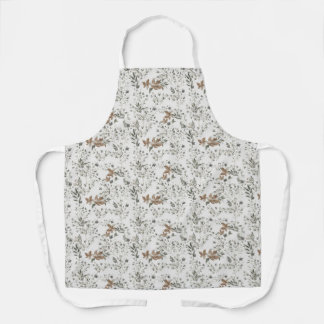 Muted Poinsettas All-Over Print Apron