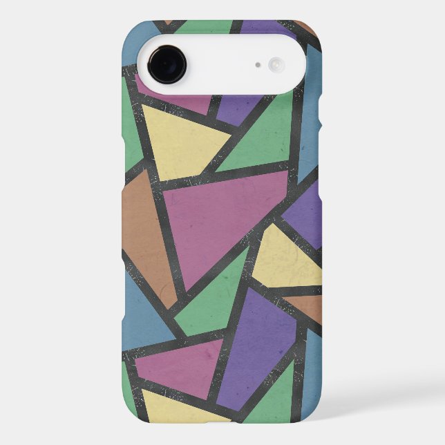Muted rainbow colors mosaic pattern (Back)