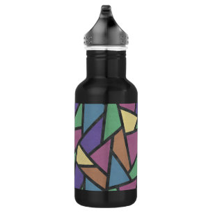 Muted rainbow colors mosaic pattern 532 ml water bottle