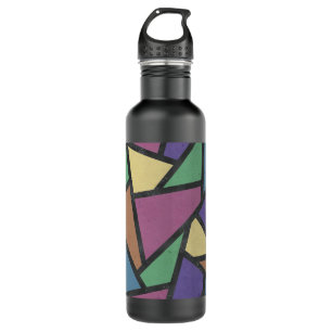 Muted rainbow colors mosaic pattern 710 ml water bottle