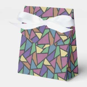 Muted rainbow colors mosaic pattern favour box