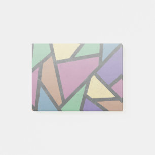 Muted rainbow colors mosaic pattern post-it notes