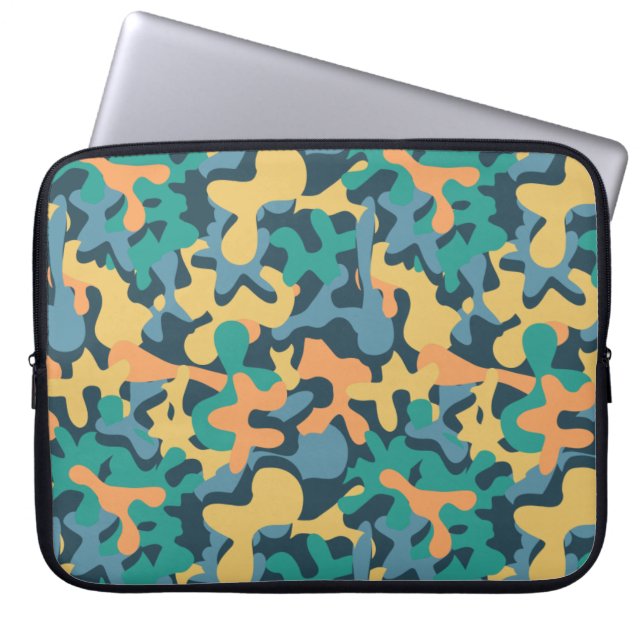 Muted Rainbow Signature Camo Laptop Sleeve (Front)