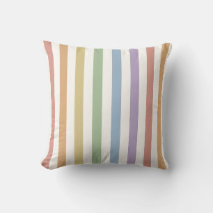 Muted Rainbow Soft Stripe Cushion