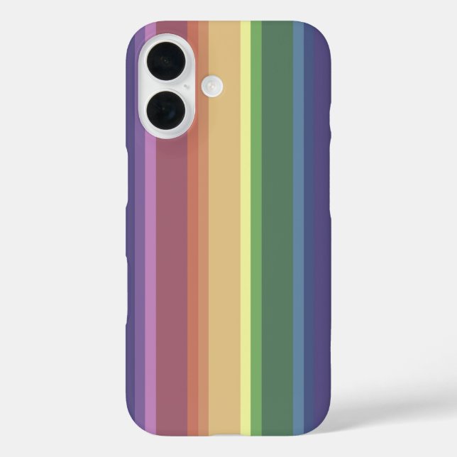 Muted rainbow stripes Case-Mate iPhone case (Back)