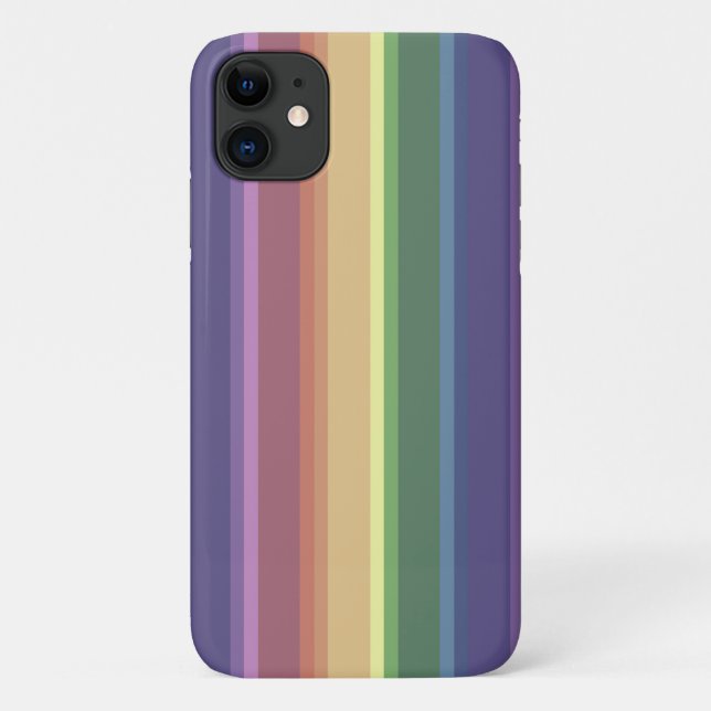 Muted rainbow stripes Case-Mate iPhone case (Back)