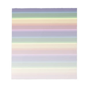 Muted rainbow stripes notepad