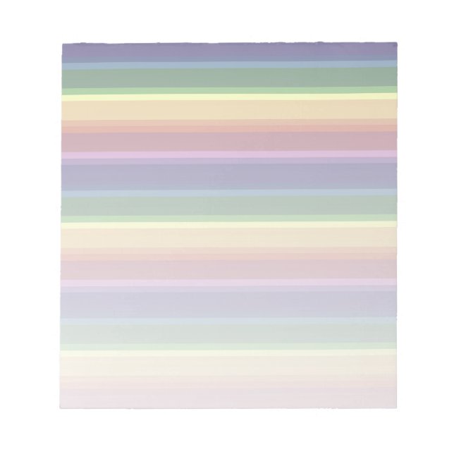 Muted rainbow stripes notepad (Front)