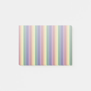 Muted rainbow stripes post-it notes