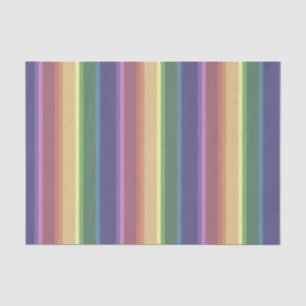 Muted rainbow stripes tissue paper