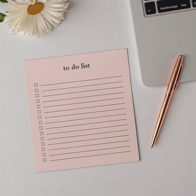 Muted Rose To Do List Minimalist Teacher Simple Notepad (Muted Rose To Do List Minimalist Teacher Simple Notepad)