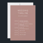 Muted Rosewood Timeline | Fall Wedding Welcome  Invitation<br><div class="desc">This stunning muted rosewood wedding card offers a blend of sophistication and warmth, making it the perfect addition to any wedding celebration. The gentle rosewood tone, with its earthy, muted depth, brings a sense of elegance and calm to your wedding details. On one side, the timeline clearly organizes the key...</div>