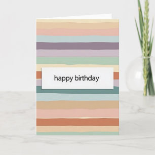 Muted Stripe Birthday Card