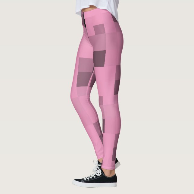 Muted Taupe/Black Pattern Leggings (Left)