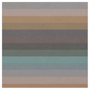 Muted Teal & Camel Coastal Neutrals Fabric