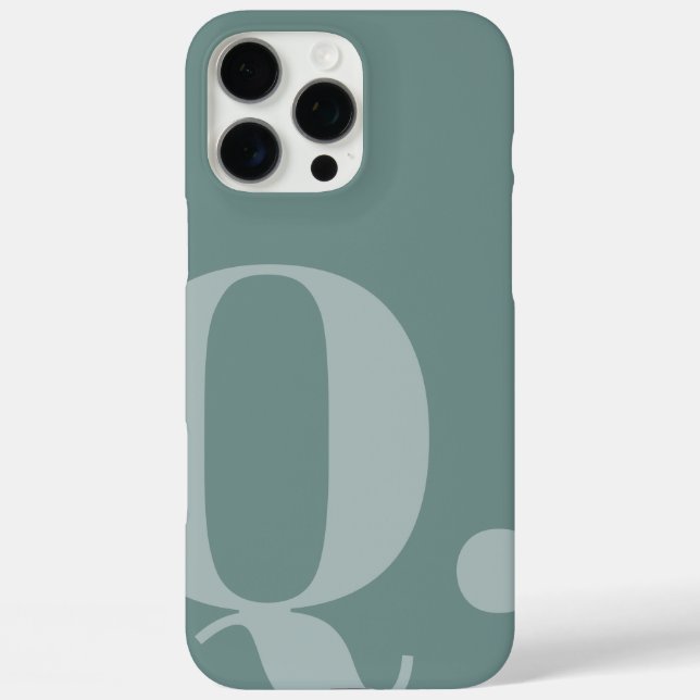 Muted Teal Letterform Case-Mate iPhone Case (Back)