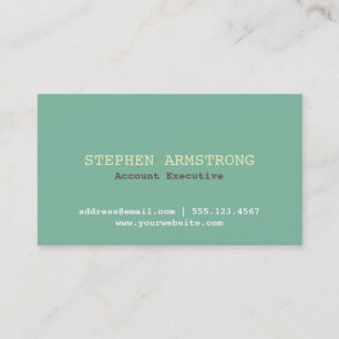 Muted teal simply modern professional executive business card