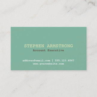 Muted teal simply modern professional executive business card