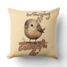 Muted Tiny Whimsical Bird