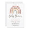 Muted Tones Boho Rainbow Baby Shower Invitation