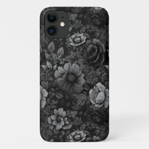 Muted Tones of Grey Floral iPhone 11 Case
