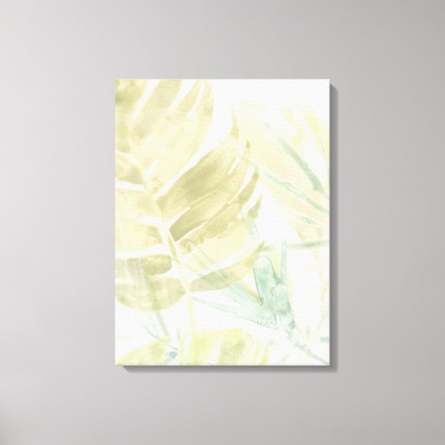Muted Tropical Leaves Canvas Print (Front)