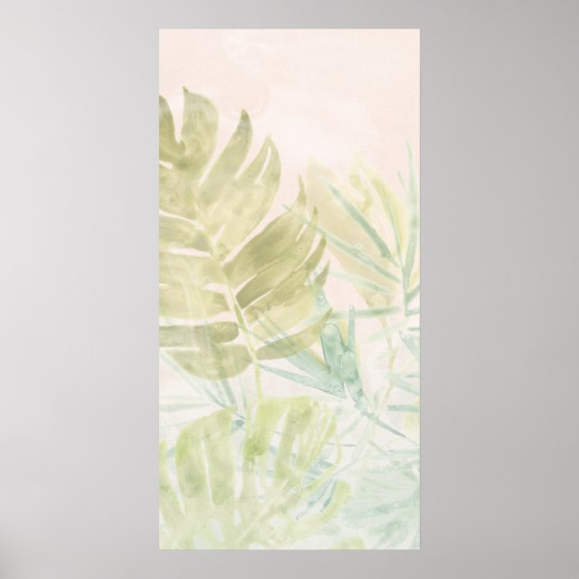 Muted Tropical Leaves Poster (Front)