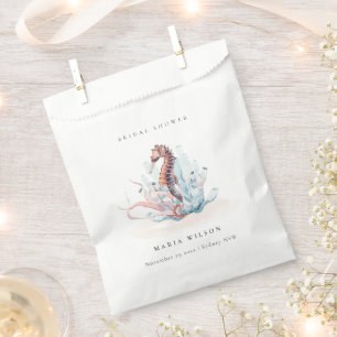 Muted Underwater Crab Coral Nautical Bridal Shower Favour Bags