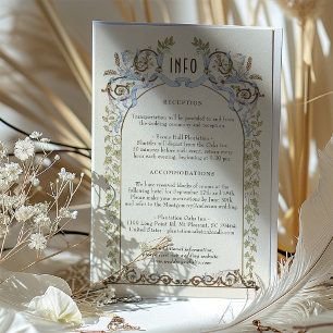 Muted Victorian Royal Wedding Detail Card Elegance