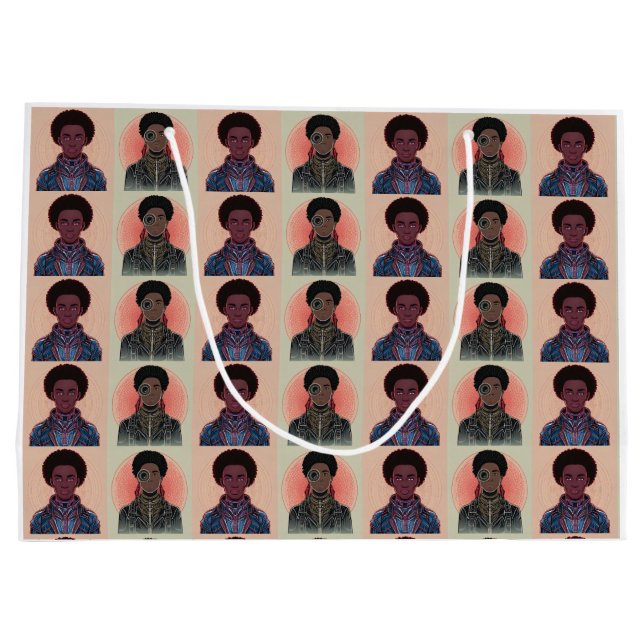 MutedColor Afrofuturist Kings Large Gift Bag (Back)