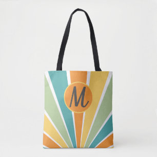 Muti coloured morning sunrise, Monogram, Tote Bag