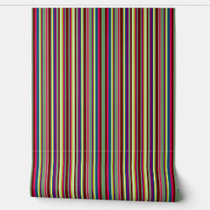 Muti-coloured stripe wallpaper