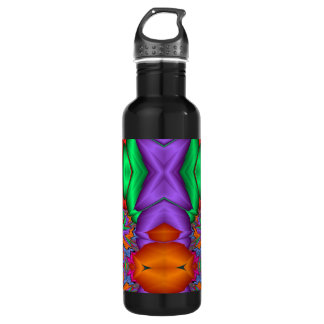 Muticolored fractal pattern 710 ml water bottle