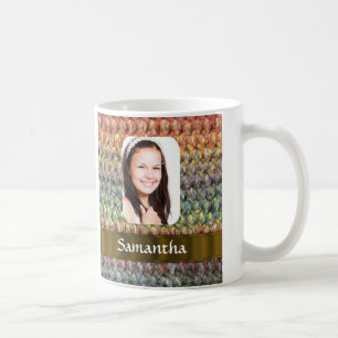 Muticolored wool photo template coffee mug