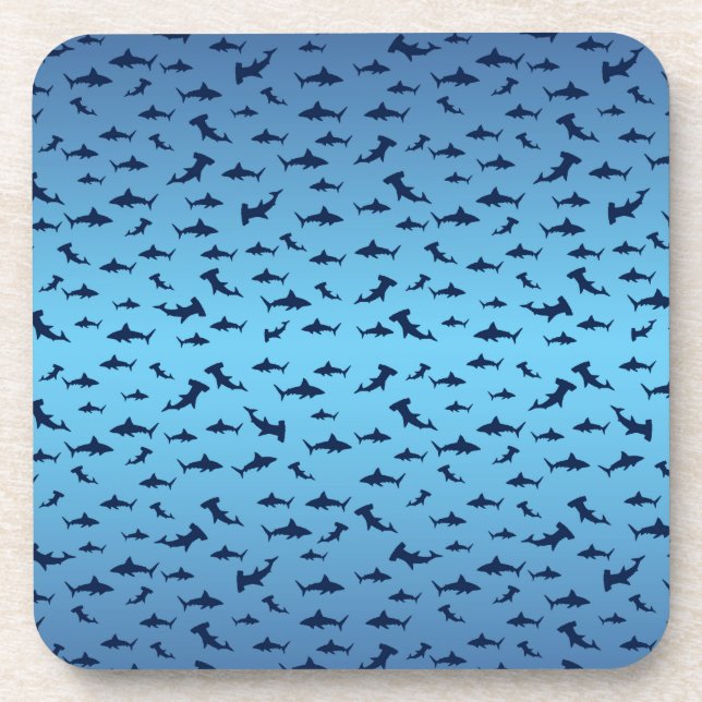 Mutilple Hammer Head Sharks Coaster (Front)