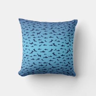 Mutilple Hammer Head Sharks Cushion