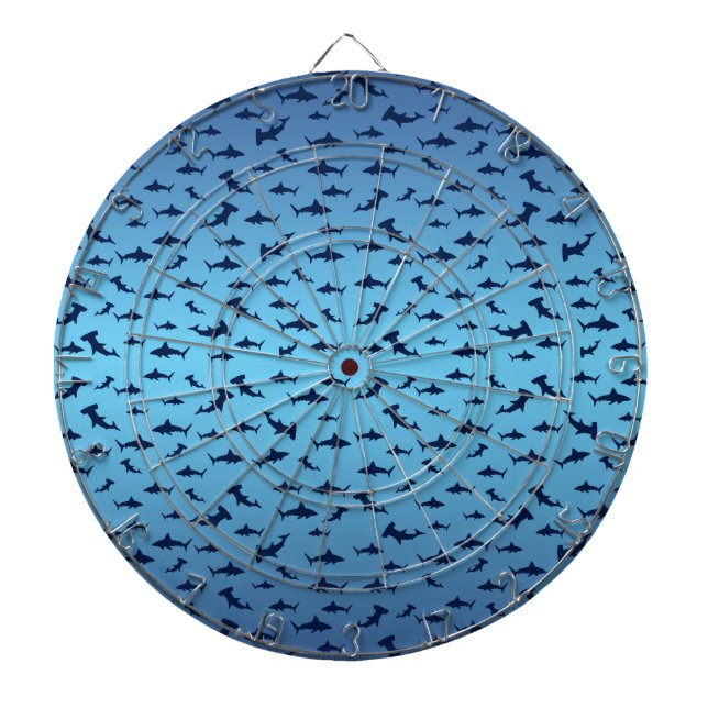 Mutilple Hammer Head Sharks Dartboard (Front)