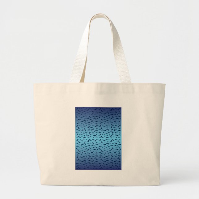 Mutilple Hammer Head Sharks Large Tote Bag (Front)