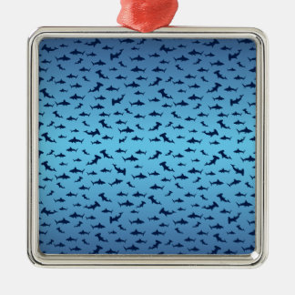 Mutilple Hammer Head Sharks Metal Tree Decoration