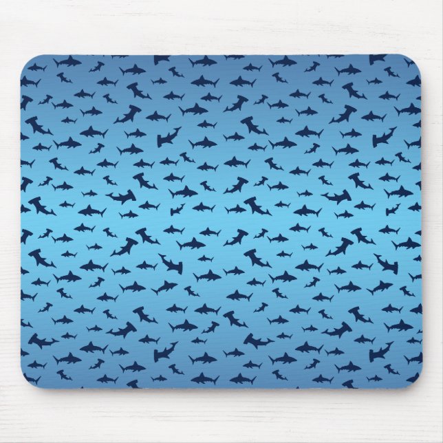 Mutilple Hammer Head Sharks Mouse Mat (Front)