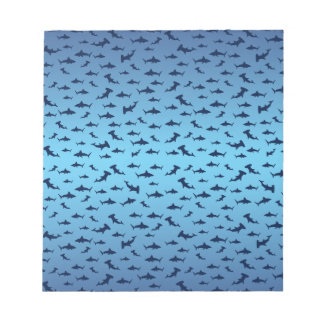 Mutilple Hammer Head Sharks Notepad