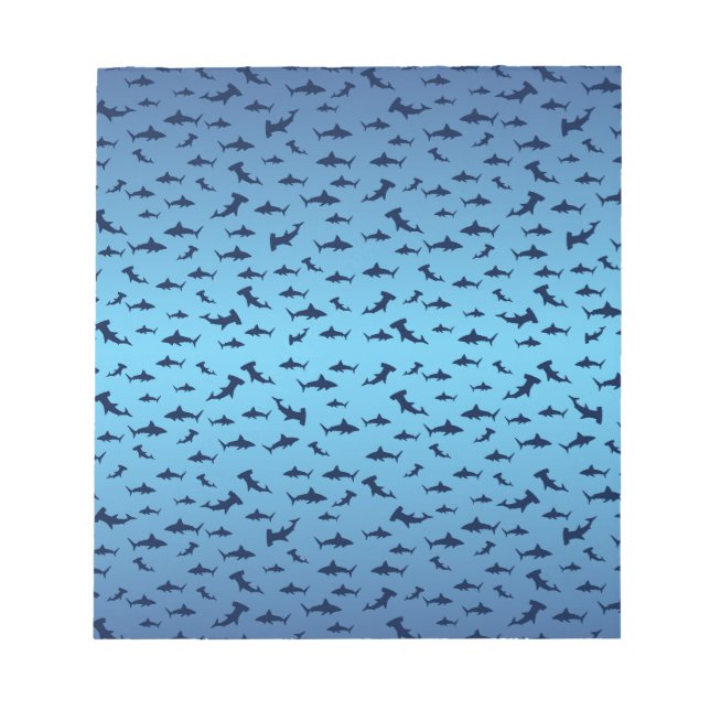 Mutilple Hammer Head Sharks Notepad (Front)