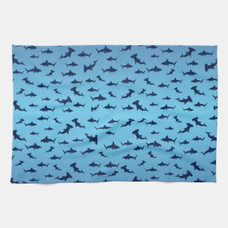 Mutilple Hammer Head Sharks Tea Towel