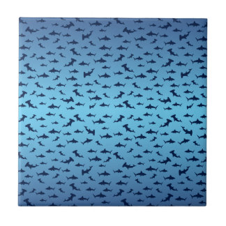 Mutilple Hammer Head Sharks Tile