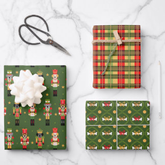 Muttcracker Christmas - Dog Nutcrackers Wrapping Paper Sheet